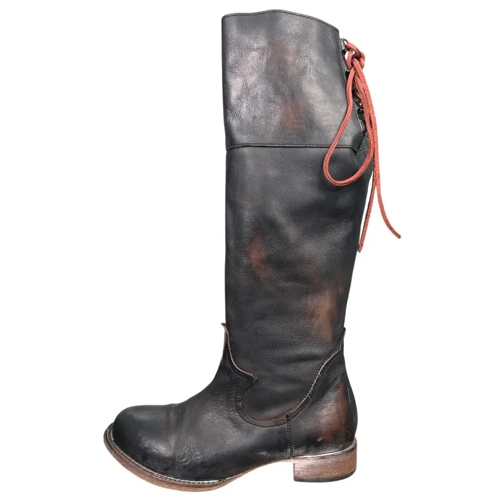 Freebird By Steven Women’s Cyn Brown Knee High Riding Boots Size US 10